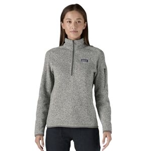 Patagonia Women's Quarter Zip Gray Better Sweater. Size Medium